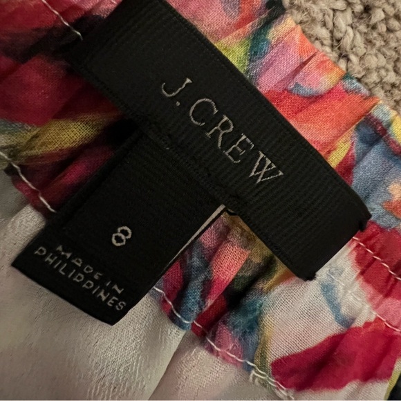 J. Crew A-Line Pleated "Ratti Pineapple" Skirt Size 8 Tropical Farm Resort - Picture 4 of 6